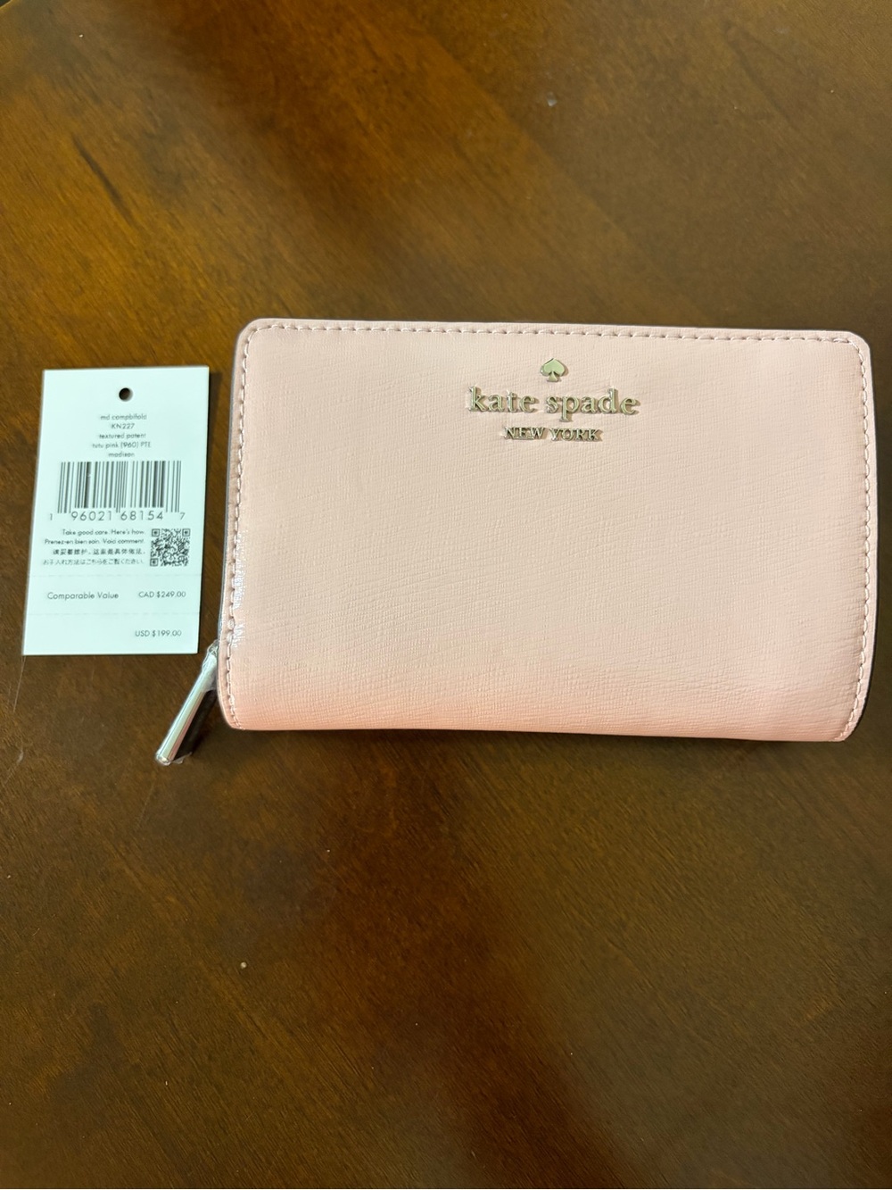 kate spade Tutu Pink Madison Medium Bifold Wallet